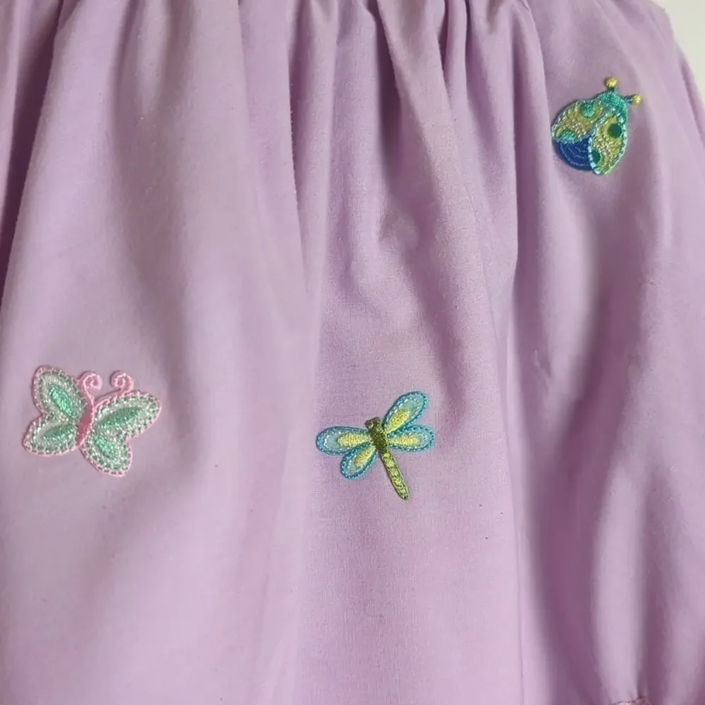Whimsical Fit & Flare Dress Butterfly Ladybug Dragonfly Girls 8
